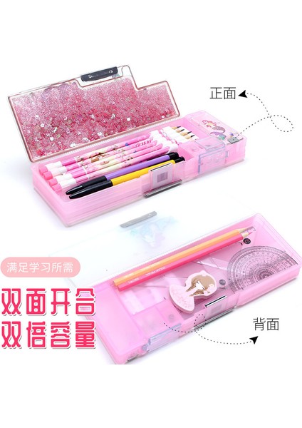 Yeşil Çanta Stili Yeni Çok Fonksiyonlu Kum Tarzı Kalem Kutusu Büyük Kapasiteli Kırtasiye Kutusu Yaratıcı Okul Malzemeleri Sevimli Kawaii Kalem Kutusu (Yurt Dışından) indirimleri