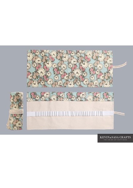 No.12 Tarzı 24 Delikli Kalem Kutusu Fabrool Malzemeleri Sanat Kalem Kılıfı Tuval Kalem Sarma Fırça Makyaj Fırça Kalem Saklama Kırtasiye Öğrenci (Yurt Dışından)