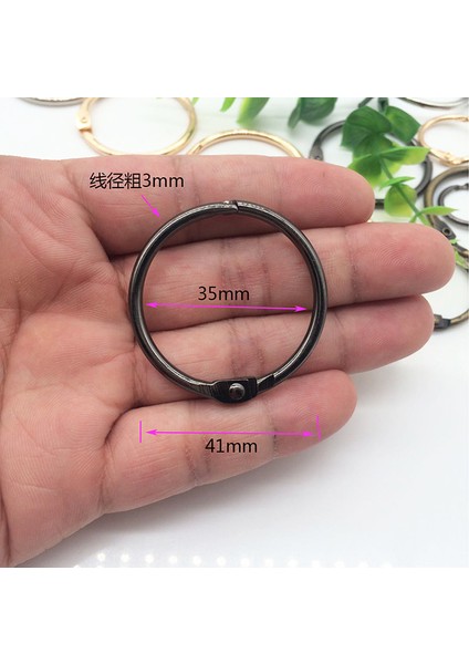 35 mm Açık Siyah Stil 5 Adet Metal Defter Halkası Altın Binder Menteşeli Halka Okul Gezgin Yaprak Açma Dairesi Hoops Scrapbook Albüm Ofis Bağlama Halkası (Yurt Dışından)