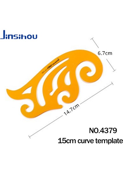 NO.4379 Tarzı Jinsihou Plastik Çizim Şablonu Şablonu Cetvel K Reçine Yumuşak Mimar Inşaat Geometri Matematik Mobilya Eğri Yuvarlak Cetvel (Yurt Dışından)