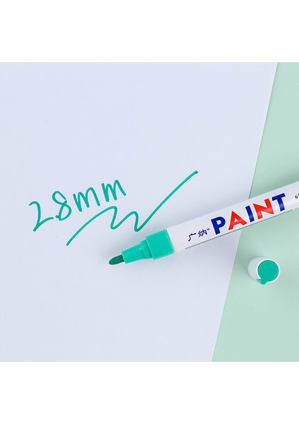 Mavi-6 Adet Tarzı 6 Adet Renkli Kalıcı Boya Kalemi Su Geçirmez Beyaz Kalemler Lastik Tekerlek Kauçuk Kumaş Boya Metal 12 Renk Boya Kalem Pens (Yurt Dışından)