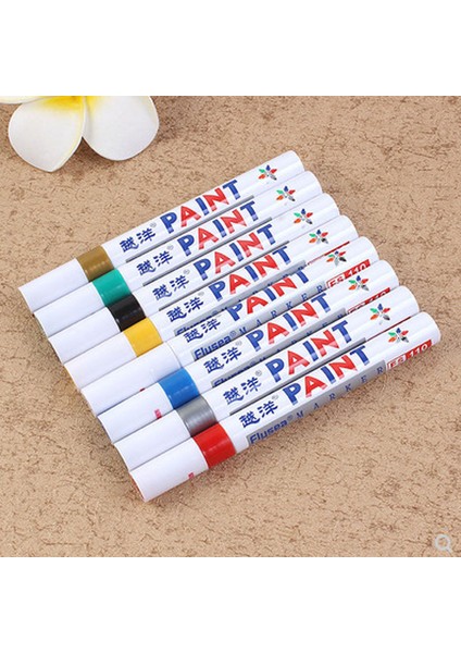 6 Adet Altın Tarzı 6 Parça Set 12 Renk Su Geçirmez Araba Lastik Tekerlek Deseni CD Metal Kalıcı Boya Kalemi Graffiti Yağlı Kalemi Kırtasiye (Yurt Dışından)
