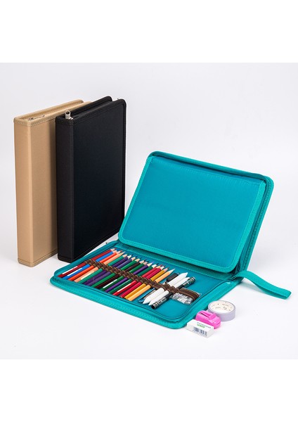 Mavi-72 Delik Stili Tuval Delikli Kalem Kutusu Profesyonel Okul Kalem Çantası Kutu Erkek Kız Öğrenci Sanat Kalemi Saklama Torbası Kırtasiye (Yurt Dışından) fırsatları
