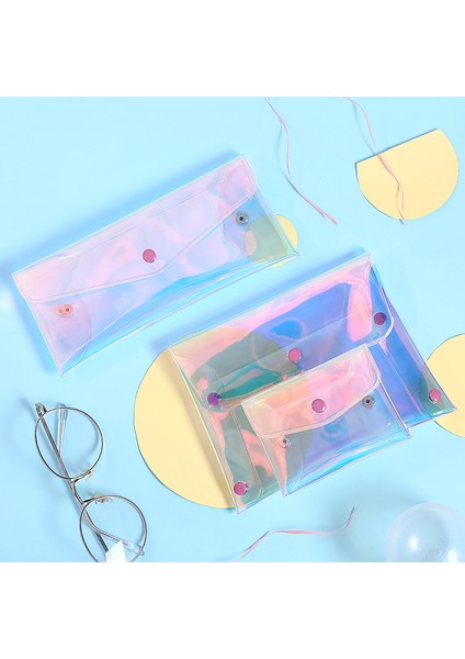 L Tarzı Şeffaf Kalem Kutusu Madeni Para Cüzdanı Kadın Cüzdanı Lazer Pvc Mini Fermuarlı Cüzdanlar Kılıf (Yurt Dışından) modelleri