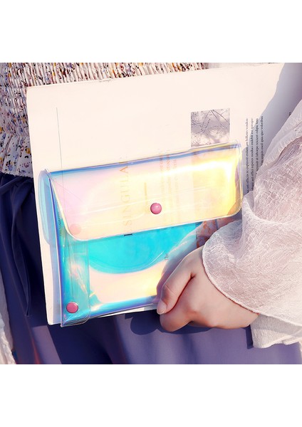 L Tarzı Şeffaf Kalem Kutusu Madeni Para Cüzdanı Kadın Cüzdanı Lazer Pvc Mini Fermuarlı Cüzdanlar Kılıf (Yurt Dışından) fırsatları