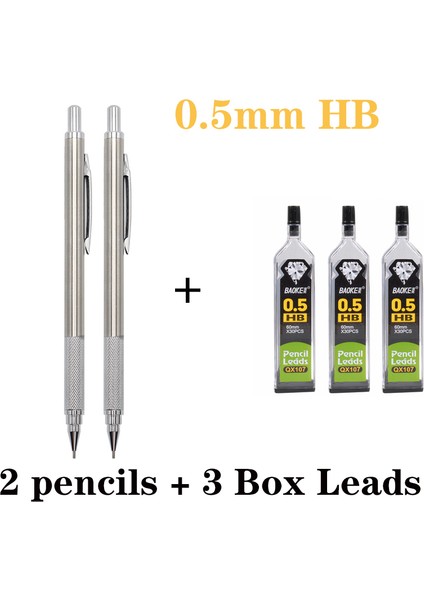 0,5 mm 3 Uç Stili Ilkokul Öğrencileri Için Sürekli Uçlu Metal Mekanik Kurşun Kalem (Yurt Dışından)