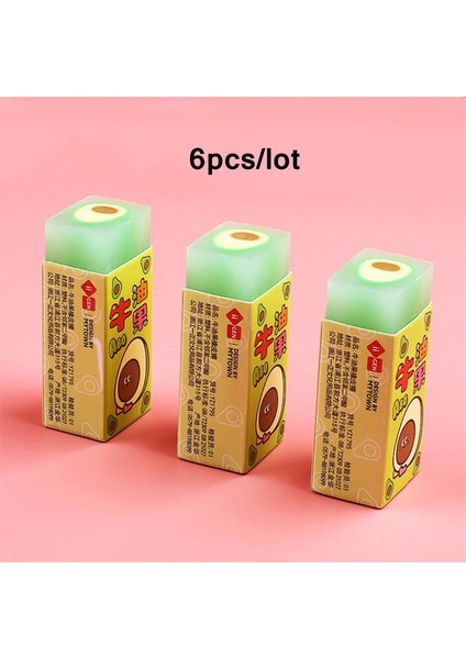 Avokado 6 Adet Tarzı Köpek Kawaii Kauçuk Silgi Kalem Düzeltme Aracı (Yurt Dışından)