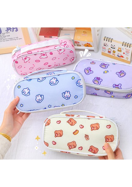 No.4 Tarzı Çizgi Film Ins Rüzgarı Kalem Çantası El Taşıma Büyük Kapasiteli Kalem Kutusu Kız Sevimli Çizgi Film Öğrenci ile Kalemlik Kılıfı Kırtasiye Kılıfı (Yurt Dışından) fiyatları