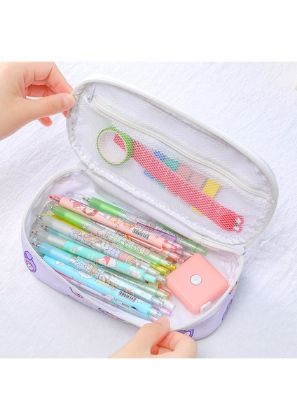 No.4 Tarzı Çizgi Film Ins Rüzgarı Kalem Çantası El Taşıma Büyük Kapasiteli Kalem Kutusu Kız Sevimli Çizgi Film Öğrenci ile Kalemlik Kılıfı Kırtasiye Kılıfı (Yurt Dışından) modelleri