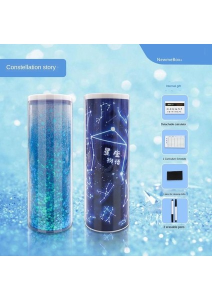 Stil 2 Stili Kalem Kutusu Şeffaf Sıvı Hareketli Kalem Kutuları Nbx Çok Fonksiyonlu Kalem Kutusu Yaratıcı Silindirik Kalem Kutusu Büyük Kapasiteli Çocuk (Yurt Dışından)