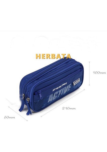 Mavi Stil Yeni Erkekler Büyük Kapasiteli Oxford Çok Fonksiyonlu Kalem Kutusu Dayanıklı Kalem Kılıfı Çok Katmanlı Çocuk Öğrenci Okul Saklama Çantası (Yurt Dışından) modelleri