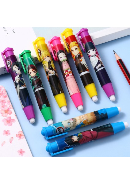 H Tarzı Anime Demon Slayer Kimetsu No Yaiba Sevimli Desenli Kalem Tipi Çekilebilir Silgiler Çocuklar Öğrenci Kalem Silgisi Hashibira Inosuke (Yurt Dışından)