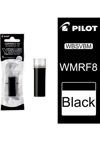 Siyah Stil Pilot Mürekkep Kartuşlu Beyaz Tahta Kalemi Mürekkep Doldurma Okul Kırtasiye Ofis Yazma Malzemeleri Doldurulabilir Kalem Kalem Dolum Wbs-Vbm (Yurt Dışından)