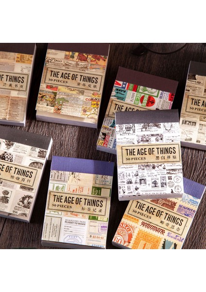 F Stili Journamm Retro Etiketler Kitap Scrapbooking Dekorasyon Junk Günlük Yaratıcı Kırtasiye Kendin Yap Yapışkan Dekorasyon Malzemeleri Etiketler (Yurt Dışından) fiyatları
