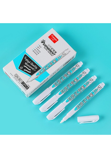 Bir Stil Yağlı Beyaz Doldurulabilir Marker Kalem Graffiti Kalemler Su Geçirmez Kauçuk Boya Kauçuk Kalem Dolgu Boya Kalem Öğrenci Malzemeleri (Yurt Dışından) fırsatları