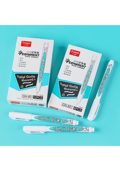 Bir Stil Yağlı Beyaz Doldurulabilir Marker Kalem Graffiti Kalemler Su Geçirmez Kauçuk Boya Kauçuk Kalem Dolgu Boya Kalem Öğrenci Malzemeleri (Yurt Dışından) indirimleri