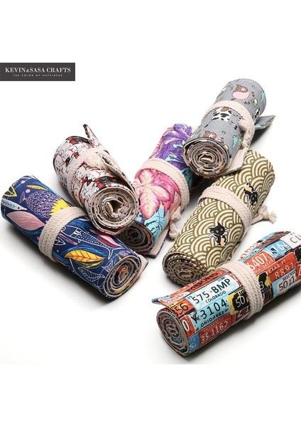 No.6 Tarzı 12 Delikli Kalem Kutusu Fabrool Malzemeler Sanat Kalem Kılıfı Kanvas Kalem Sarma Rulo Makyaj Fırça Kalem Depolama Kırtasiye Öğrenci (Yurt Dışından) modelleri