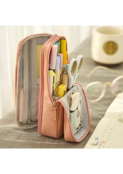 Siyah Stil Angoo Kalem Kutusu Kalem Çantası Katlanabilir Iki Katmanlı Büyük Kapasiteli Kalem Kılıfı Kalem Organizatörü Dayanıklı Kırtasiye Tutucu Cep Telefonu Tutucu (Yurt Dışından) fiyatları