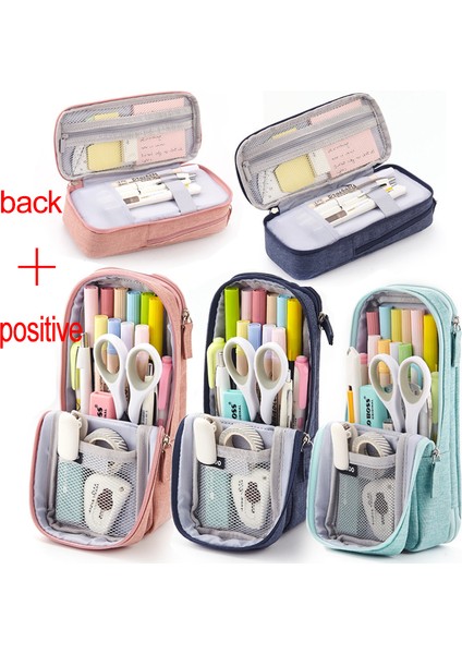 Siyah Stil Angoo Kalem Kutusu Kalem Çantası Katlanabilir Iki Katmanlı Büyük Kapasiteli Kalem Kılıfı Kalem Organizatörü Dayanıklı Kırtasiye Tutucu Cep Telefonu Tutucu (Yurt Dışından) modelleri