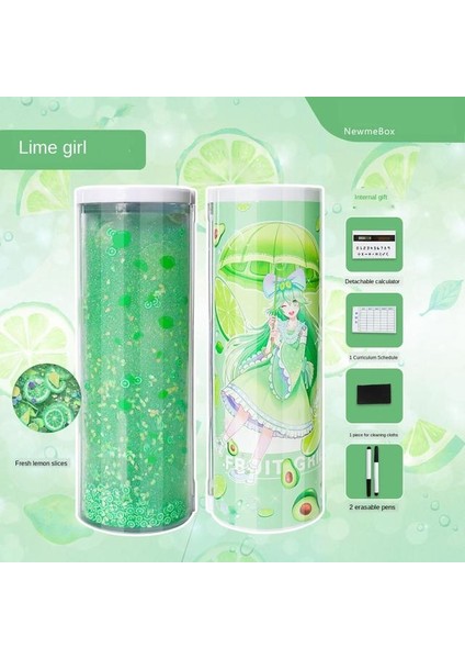 Stil 21 Stili Kalem Kutusu Şeffaf Sıvı Hareketli Kalem Kutuları Nbx Çok Fonksiyonlu Kalem Kutusu Yaratıcı Silindirik Kalem Kutusu Büyük Kapasiteli Çocuk (Yurt Dışından)