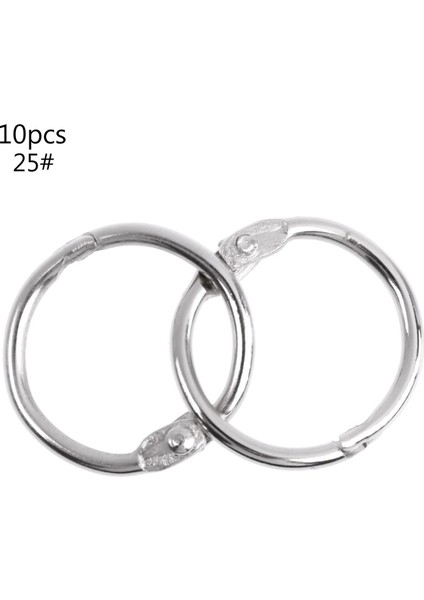 No.25 Tarzı Metal Gevşek Yaprak Kitap Bağlayıcı Halka Anahtarlık Çember Dıy Albüm (Yurt Dışından)