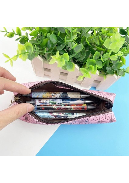 H02 Stili Anime Demon Slayer Kimetsu No Yaiba Kamado Tanjirou Kalem Kutusu Şirin Pu Fermuarlı Kalem Çantası Çocuklar Kırtasiye Hediye (Yurt Dışından) indirimleri