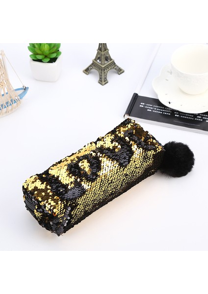 Pembe Artı Beyaz Stil Kızlar Için Sevimli Payetli Kalem Kutusu Okul Malzemeleri Ponponlu Kalem Kutusu Okul Kırtasiye Hediye Kalem Kutusu Kılıfı (Yurt Dışından) indirimleri