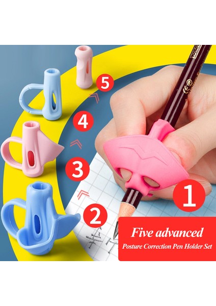 Pembe Stil Tenwın Pembe Mavi Duruş Düzeltici Kalem Tutucu Seti Çocuklar Için Öğrenciler Için Yazma Kalem Tutucu Öğrenme Pratik Cihaz (Yurt Dışından) modelleri
