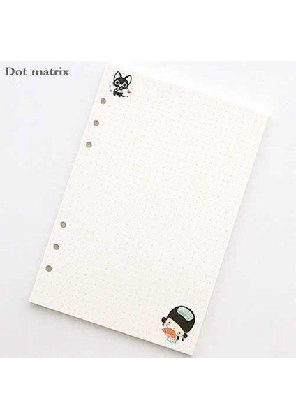 Nokta Vuruşlu Stili A6 Filofax Günlük Planlayıcı Iç Sayfaları Yedek Ofis Aksesuarı A5 A6 Spiral Defter Dolgu Kağıdı (Yurt Dışından)