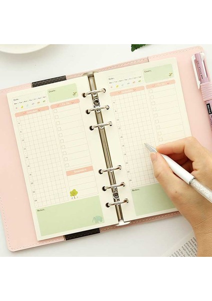 Nokta Vuruşlu Stili A6 Filofax Günlük Planlayıcı Iç Sayfaları Yedek Ofis Aksesuarı A5 A6 Spiral Defter Dolgu Kağıdı (Yurt Dışından)