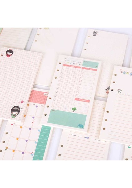 Nokta Vuruşlu Stili A6 Filofax Günlük Planlayıcı Iç Sayfaları Yedek Ofis Aksesuarı A5 A6 Spiral Defter Dolgu Kağıdı (Yurt Dışından)