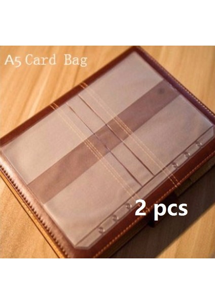 A5 Kart Çanta 2 Adet Stil A5 A6 A7 Pvc Şeffaf Dosya Küçük Şeyler Saklayıcı 6 Delikli Spiral Bağlayıcı Defter Planlayıcı Ajanda Filofax (Yurt Dışından)