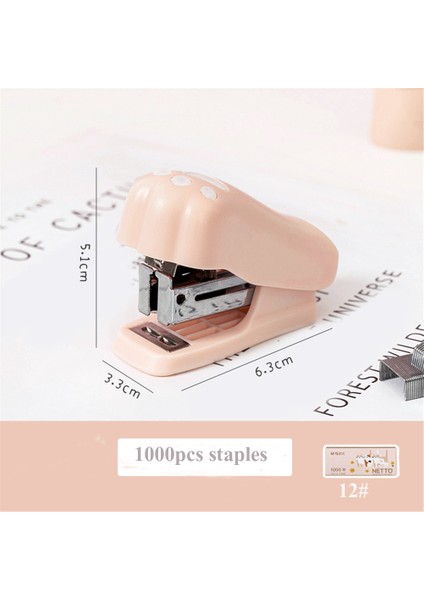 Pembe Stil 12# Klipsli Sevimli Karikatür Kedi Patisi Zımba Kawaii Kırtasiye Mini Cilt Malzemeleri Ofis Okul Aksesuarları (Yurt Dışından)