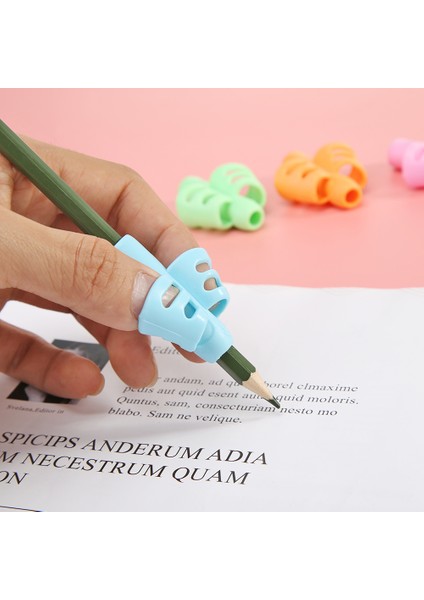 Okul Çocukları Için 4 Parça Oyuk Kalemlik Araçları Kauçuk Iki Parmak Yazma Kalem Yardımı (Yurt Dışından)