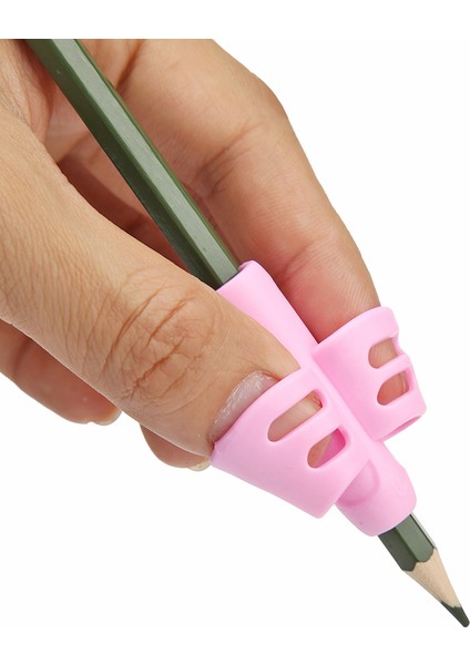 Okul Çocukları Için 4 Parça Oyuk Kalemlik Araçları Kauçuk Iki Parmak Yazma Kalem Yardımı (Yurt Dışından) fırsatları