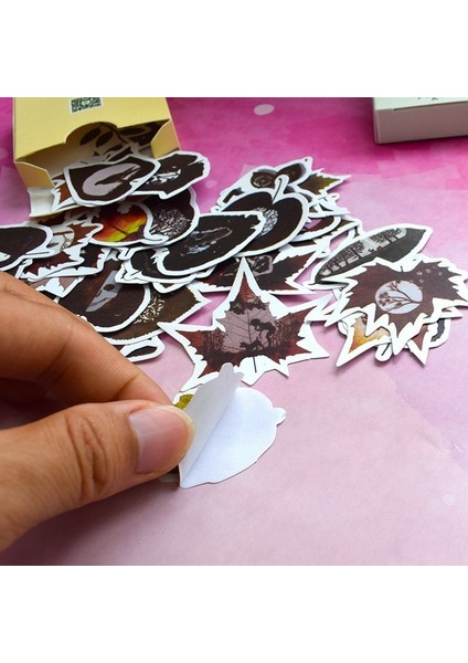 No.6 Tarzı Kutu Rengi Sevimli Baskılı Kağıt Sticker Süsleme Etiket Dıy Albüm Defteri Kağıdı Mühür Sticker Kırtasiye Hediye Malzemesi (Yurt Dışından) fırsatları