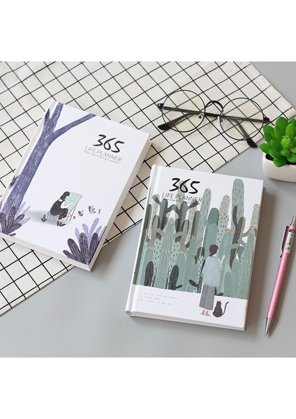 No.1 Tarzı A5 365 Gün Kişisel Günlük Planlayıcı Sert Kapak Defter Ajanda Ofis Haftalık Program Sevimli Kore Kırtasiye Defterler ve Not Defterleri (Yurt Dışından)