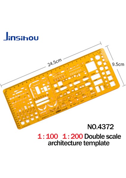 NO.4372 Tarzı Jinsihou Plastik Çizim Şablonu Şablonu Cetvel K Reçine Yumuşak Mimar Inşaat Geometri Matematik Mobilya Eğri Yuvarlak Cetvel (Yurt Dışından)