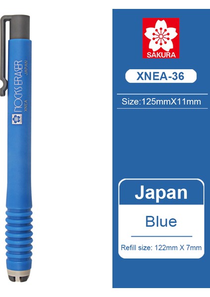 Mavi Stil Japon Sakura Itme Tipi Kalem Şeklinde Yüksek Parlaklık Silgi Xnea Öğrenci Sanat Çizimi Detay Silgisi, Izi Kalmadan Temizler (Yurt Dışından)