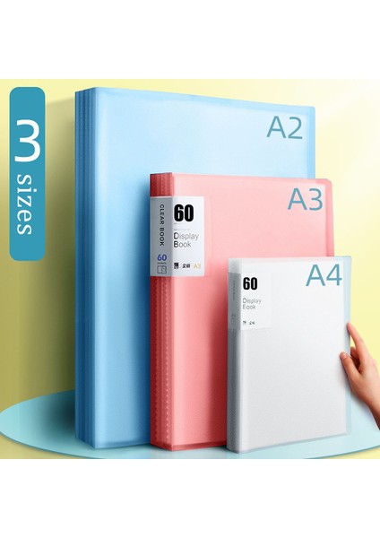 40 Sayfa Taşınabilir D Stili A3 8k Depolama Resim Albümü Klasör Dosya Klasörü Depolama Düzenleyici Çocuk Sanat Çizim Kağıdı Koruma Ofis Klasörleri (Yurt Dışından)