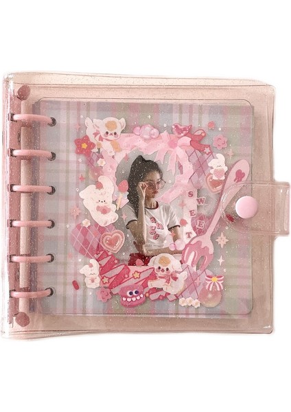 Mor Gökyüzü Set Stili 14,5X15CM Sharkbang A7 Kare Yapraklı Günlük Defter Glitter Günlük Ajanda Planlayıcı Pvc Bağlayıcı Kart Kitabı Hediye Seti Kırtasiye (Yurt Dışından) modelleri