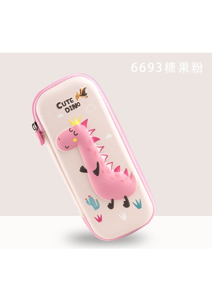 Dino Küçük Tarzı Pembe Unicorn Kalem Kutusu Eva 3D Kalem Kutusu Kırtasiye Organizer Okul Malzemeleri Kawaii Cetvel Silgiler Tutucu Hediye Torbası Ins Depolama (Yurt Dışından)