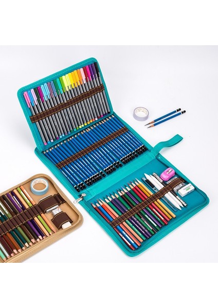 36 Delik Haki Stili Kızlar ve Erkekler Için Büyük Katlanabilir Kalem Kutusu Büyük Kartuş Çantası Okul Kalem Kutusu - Tuval Ceza Delikli Stationery Kılıfı (Yurt Dışından) fiyatları