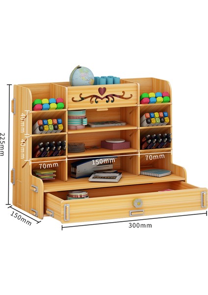 C Stili Kalem Organizatörü Çok Fonksiyonlu Ahşap Masaüstü Kalemlik Ofis Okul Kırtasiye Depolama Standı Durum Kalem Yeni (Yurt Dışından) indirimleri