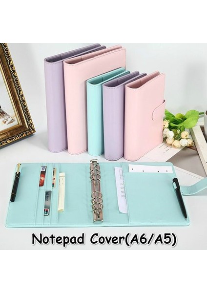 A5 Pembe Tarzı Yeniden Doldurulabilir Defter Dosya Klasörü Not Defteri Kılıfı Deri Halkalı Bağlama Ofis Malzemeleri (Yurt Dışından) fiyatları