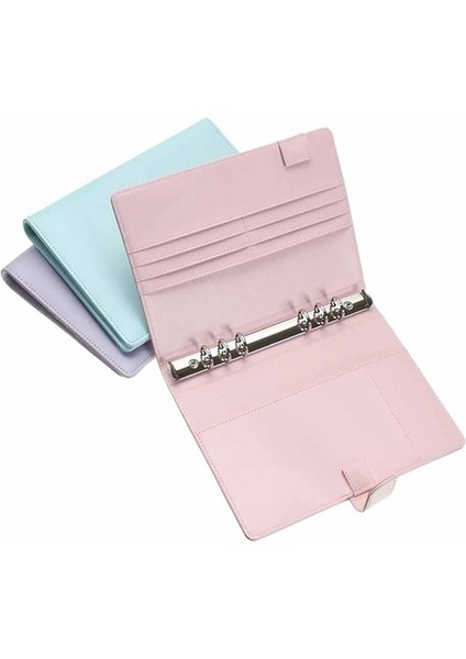 A5 Pembe Tarzı Yeniden Doldurulabilir Defter Dosya Klasörü Not Defteri Kılıfı Deri Halkalı Bağlama Ofis Malzemeleri (Yurt Dışından) fırsatları