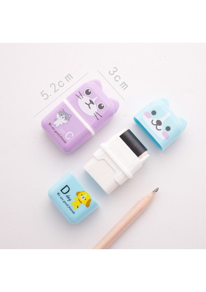 Rastgele Stil Sevimli Karikatür Rulo Renkli Dikdörtgen Silgi Kawaii Öğrenci Kırtasiye Çocuk Hediyeler Okul Ofis Düzeltme Malzemeleri (Yurt Dışından) modelleri