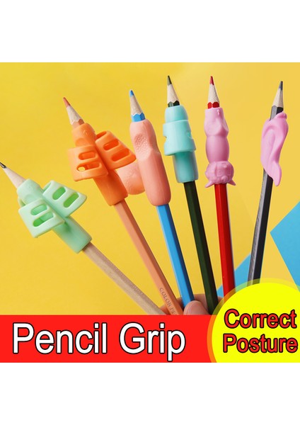Karton ve Balık 6 Stili 6 Adet Parmak Kalem Tutma Pozisyonu Düzeltici Kalemtıraş Kalem Düzeltme Cihazı Seti Için Çocuklar Için (Yurt Dışından) fiyatları