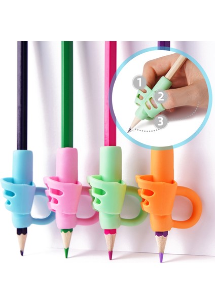 Karton ve Balık 6 Stili 6 Adet Parmak Kalem Tutma Pozisyonu Düzeltici Kalemtıraş Kalem Düzeltme Cihazı Seti Için Çocuklar Için (Yurt Dışından) modelleri