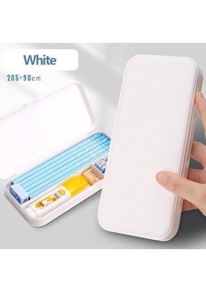 Beyaz Stil Kawaool Kalem Kutusu Masa Düzenleyici Kore Ofis Malzemeleri (Yurt Dışından)